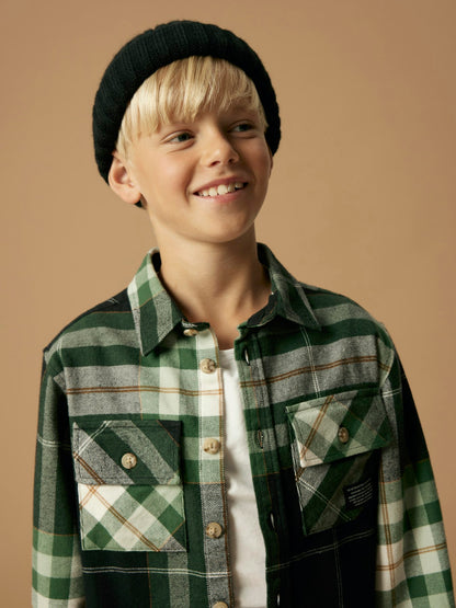 Overshirt Norris Flanell Rutig Grön