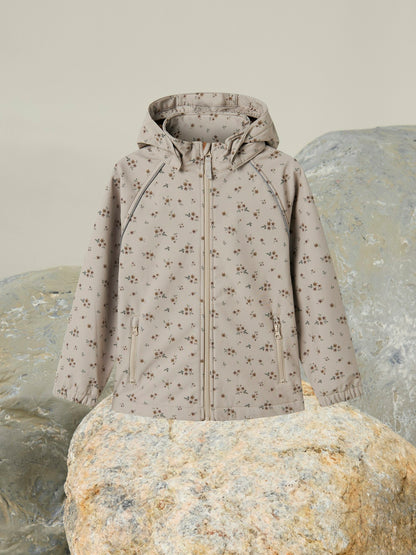Softshell Jacka K Vattentät Alfa08 Blommor Beige
