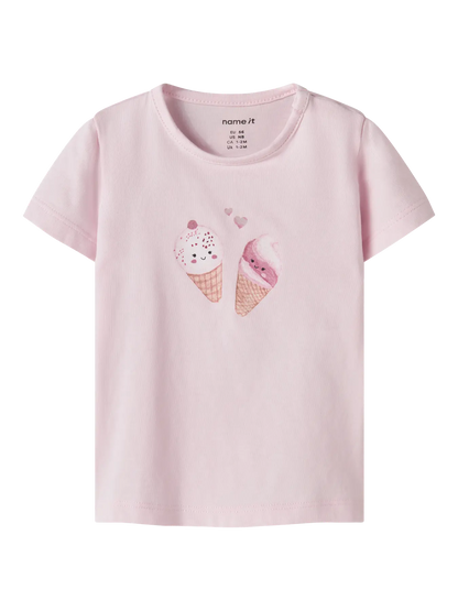 T-shirt Kortärmad Glassar Jacoba Ljusrosa