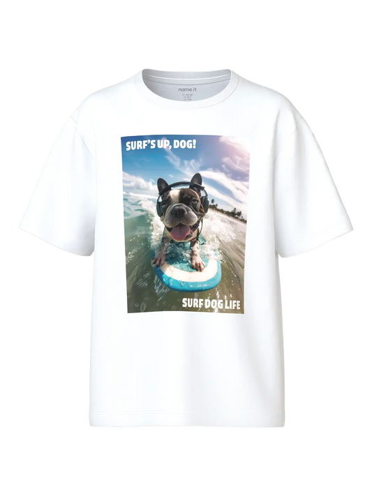 T-shirt Voto Hund Vit