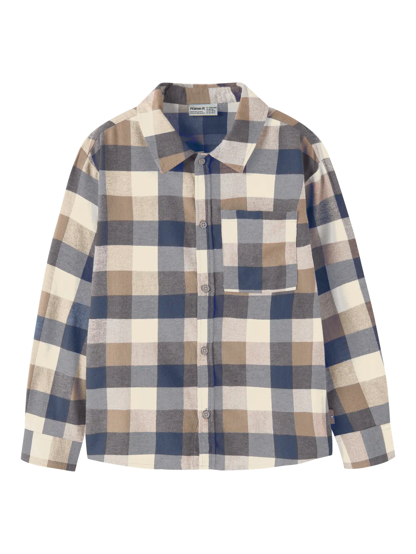 Skjorta Overshirt Flanell K Rutig Levin Blå