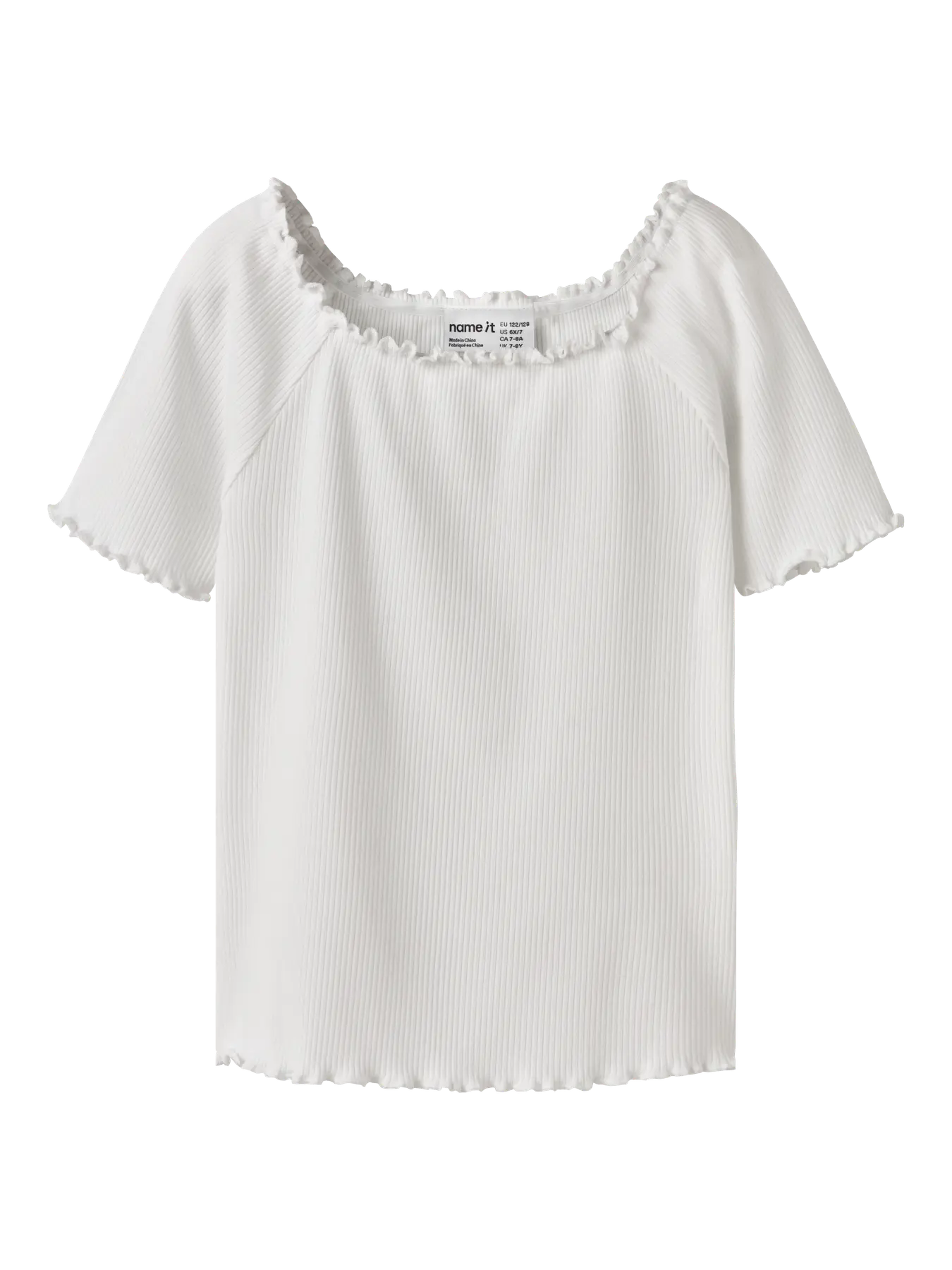 Topp Horto Ribbad Enfärgad Vit