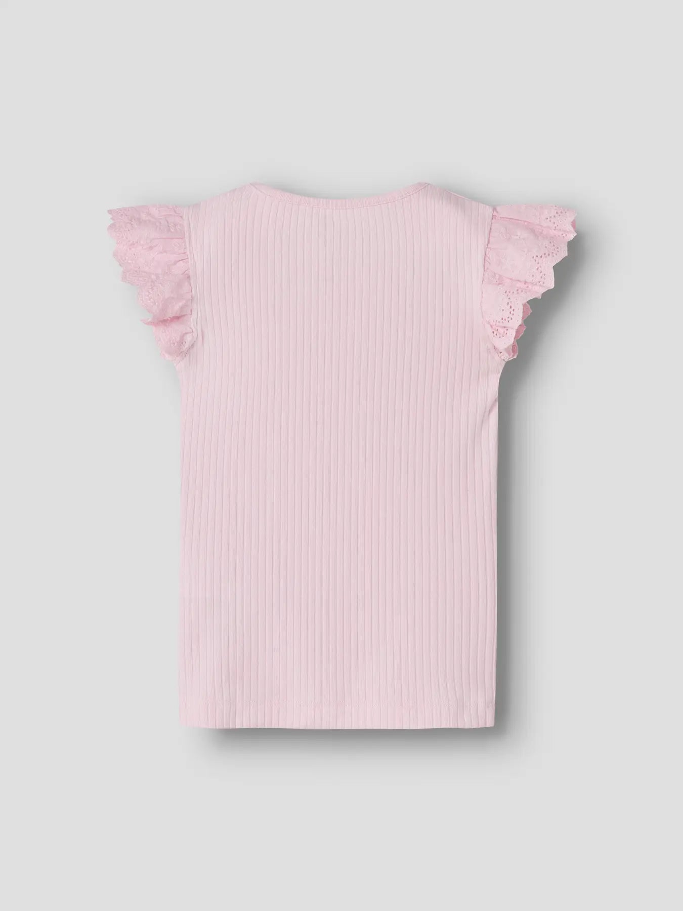 Topp Kortärmad Ribbad  Havelle Enfärgad Rosa