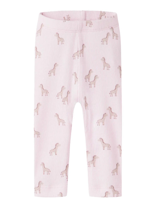 Leggings Giraffer Ribbad Halena Rosa