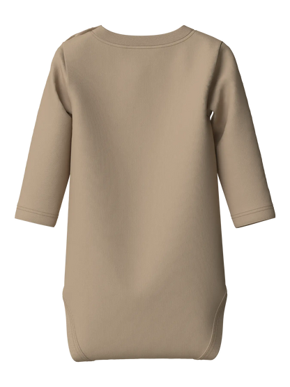 Långärmad Body Djur Nollo Beige