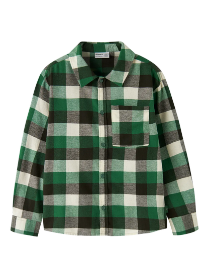 Skjorta Overshirt Flanell K Rutig Levin Grön