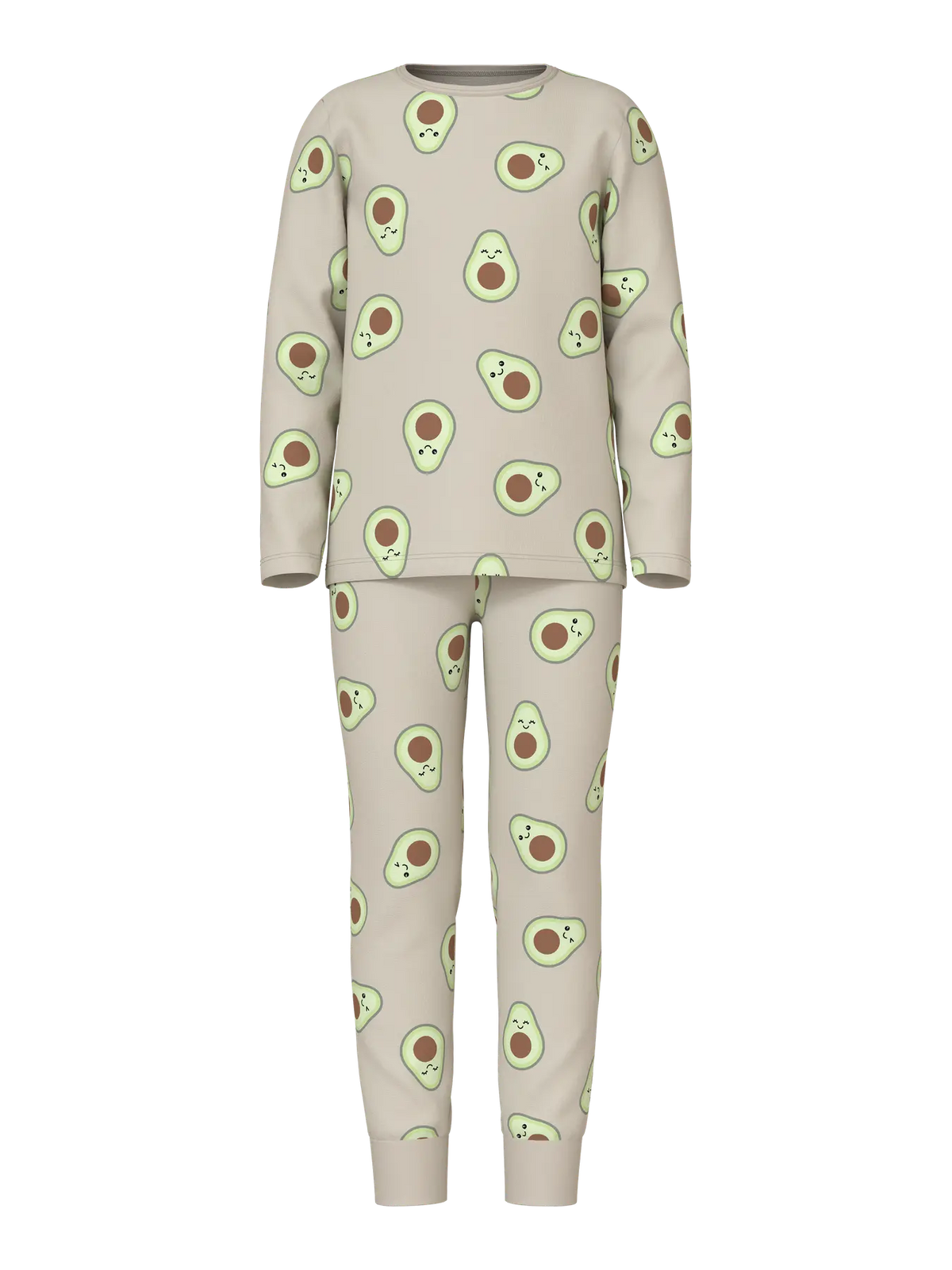 Pyjamas Långärmad Avocado K Beige