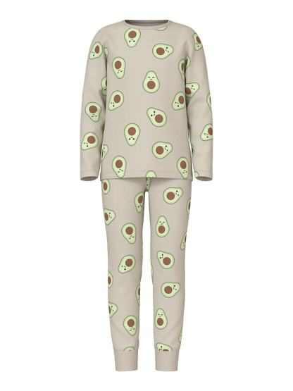 Pyjamas Långärmad Avocado K Beige