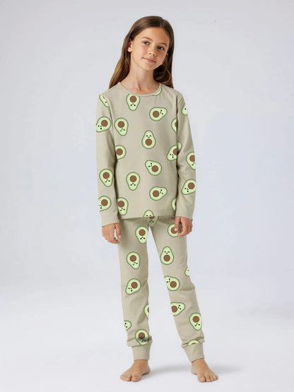 Pyjamas Långärmad Avocado K Beige