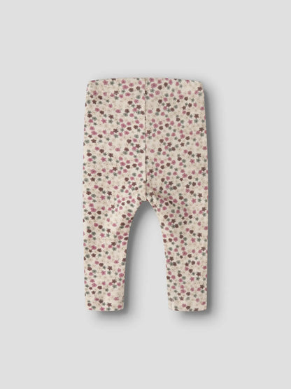 Leggings Blommor Lianna Beige