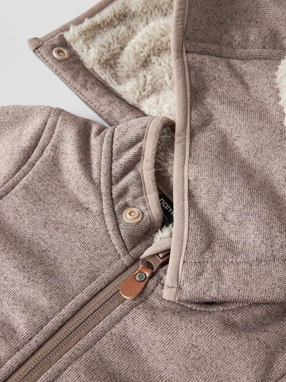 Softshell Overall Vattentät Mada Teddyfoder Enfärgad Beige