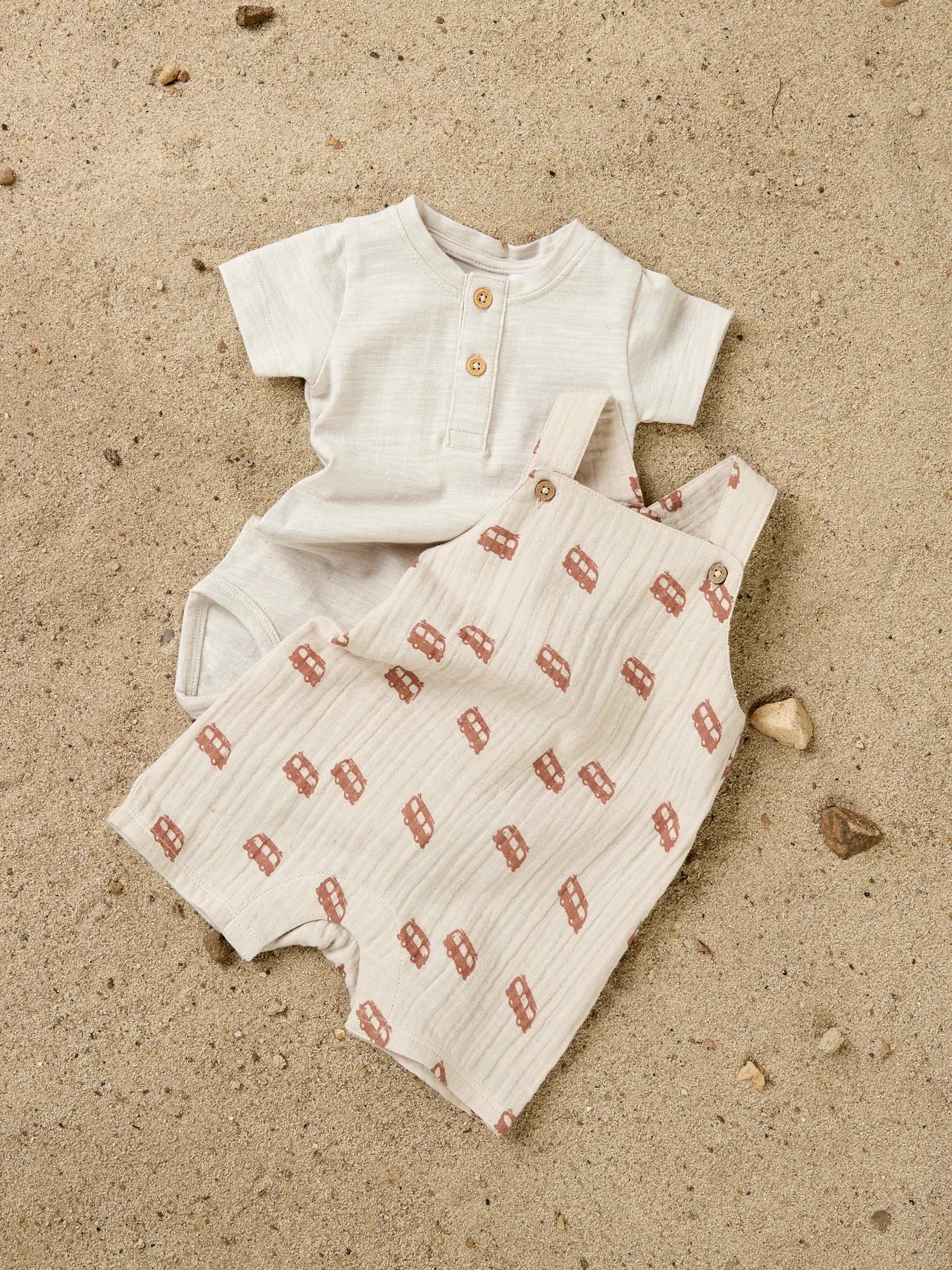 Body Jano Kortärmad Knappar Beige