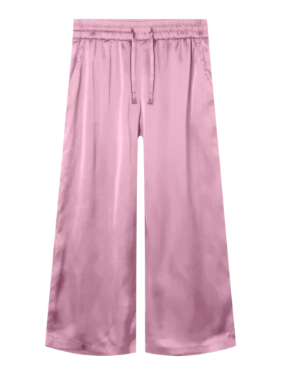 Glansig Pyjamasbyxa Ruth Enfärgad Rosa