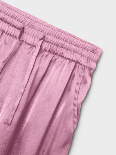 Glansig Pyjamasbyxa Ruth Enfärgad Rosa