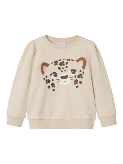 Sweattröja Odilia Leopard Beige