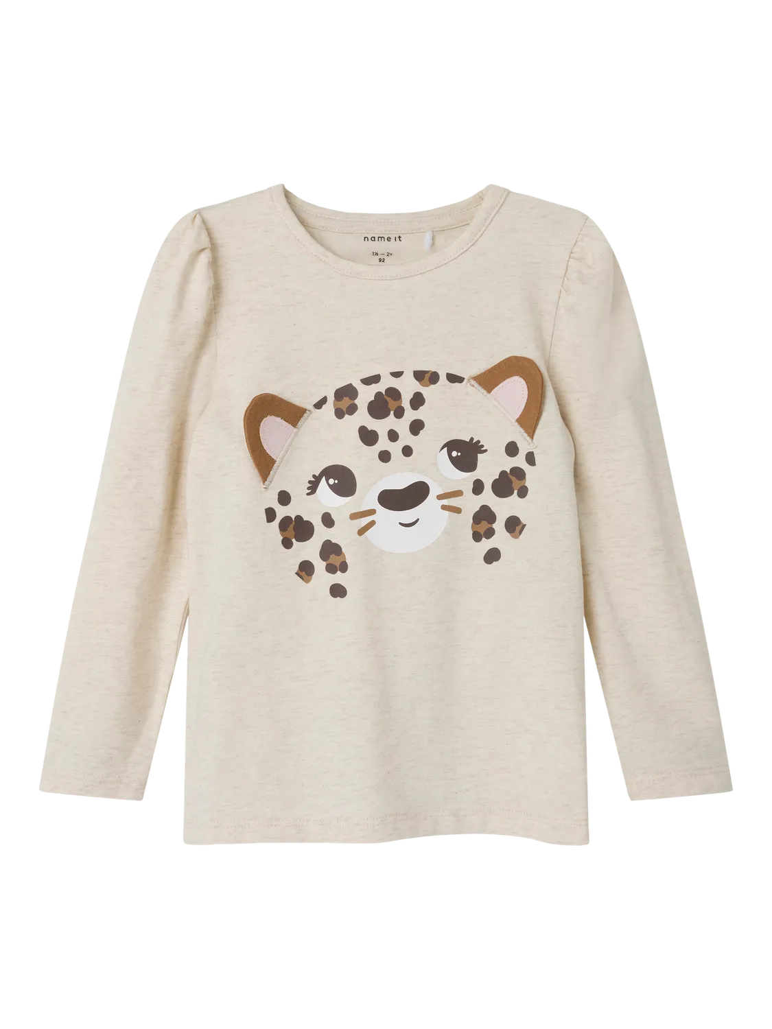 Långärmad Topp Odinna Leopard Beige