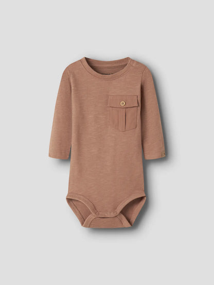 Långärmad Body Howel Enfärgad Brun