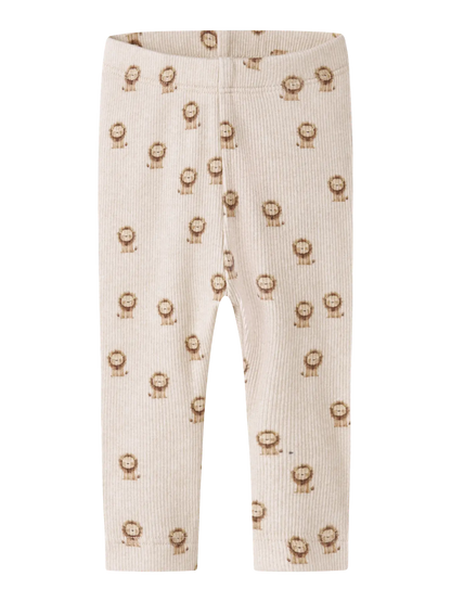 Leggings Lejon Ribbade Hobit Beige
