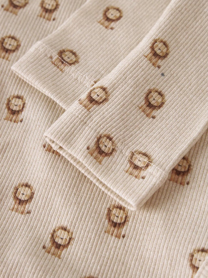Leggings Lejon Ribbade Hobit Beige