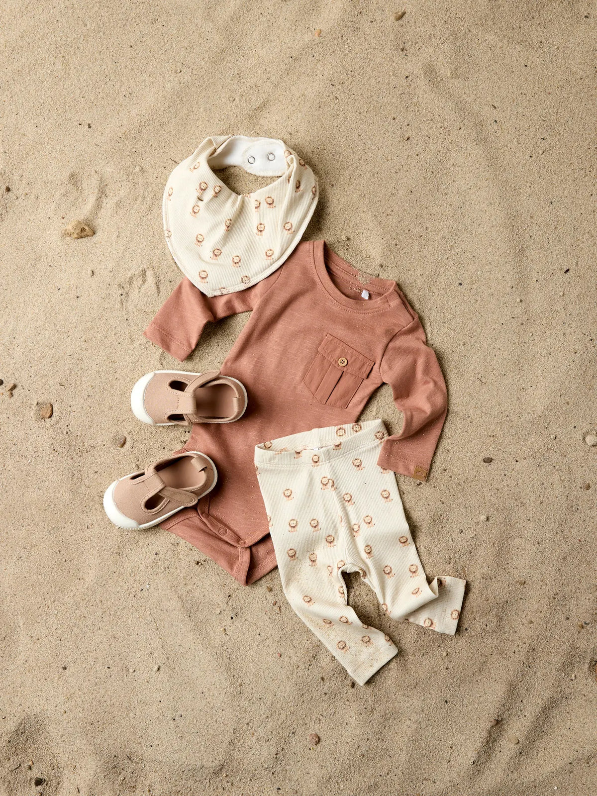 Leggings Lejon Ribbade Hobit Beige