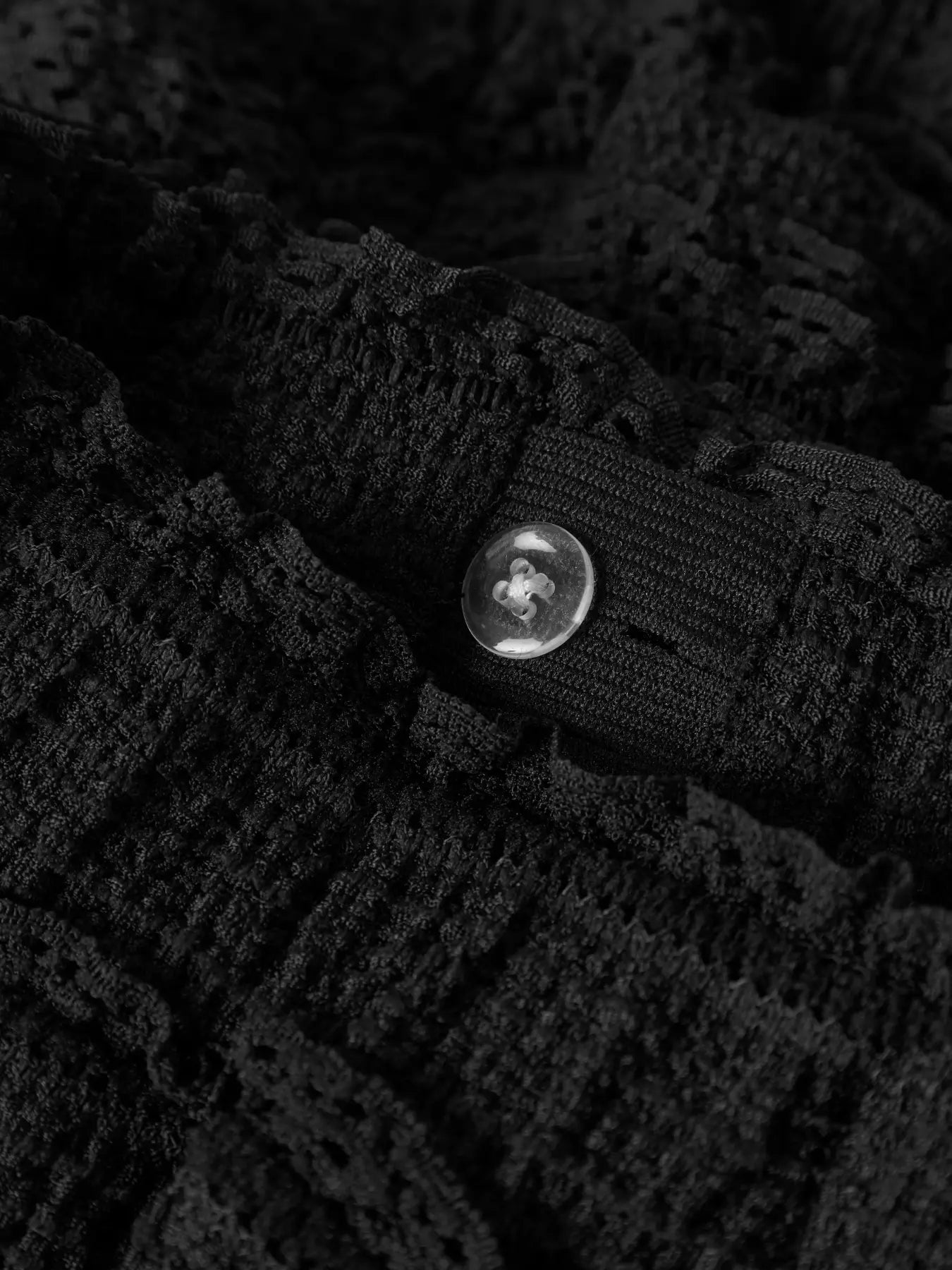 Kjol Haldora Krinklad Enfärgad Svart