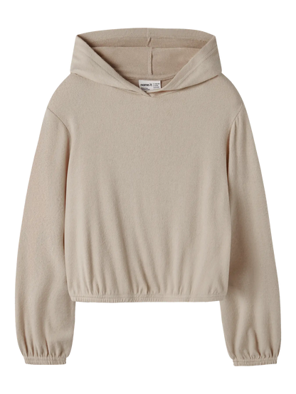 Hoodie Kathlon Enfärgad Beige