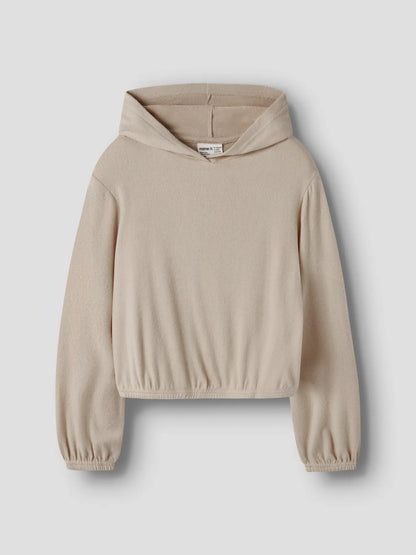 Hoodie Kathlon Enfärgad Beige