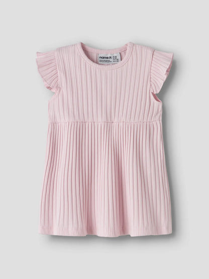 Klänning Heidy Kortärmad Enfärgad Rosa