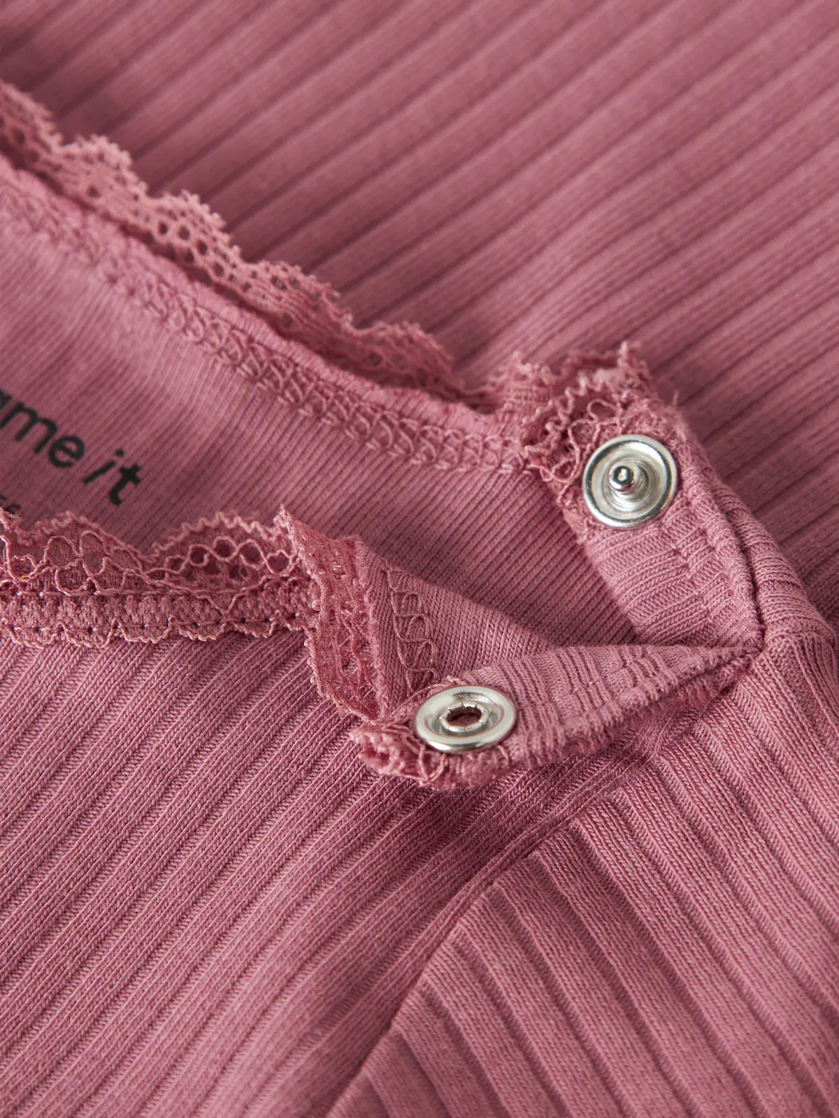 Body Hallie Ribbad Långärmad Enfärgad Rosa