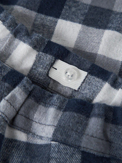 Rutiga Byxor Raul Flanell Blå