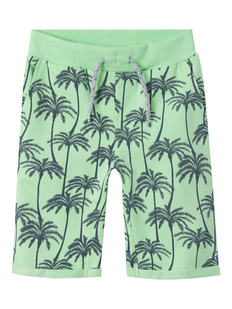Sweatshorts Palmtryck Grön