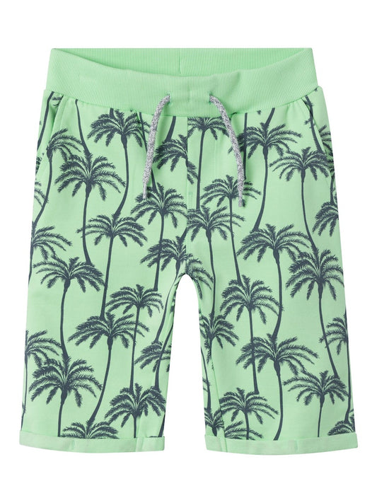 Sweatshorts Palmtryck Grön