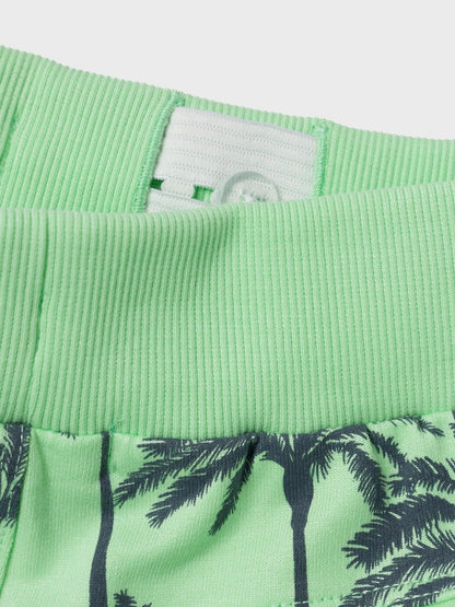Sweatshorts Palmtryck Grön