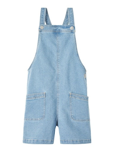 Hängselshorts Ljus Denim Stretch